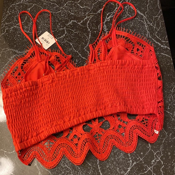 New Anthropologie The Viviette Lace Bra Top light red size M or L ⭐️⭐️⭐️ - Picture 9 of 16